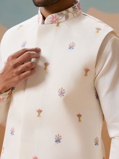 Traditional Mens Wear Kurta Jacket and Pant Outfit for Weddings