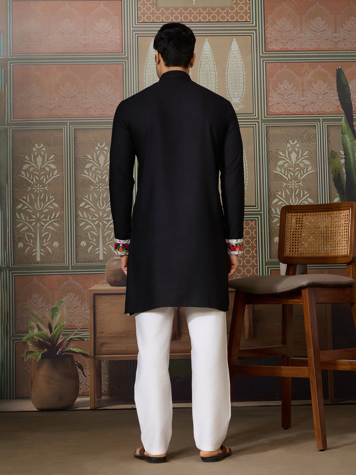 Black Trending Designer Festival Wear Men’s Kurta