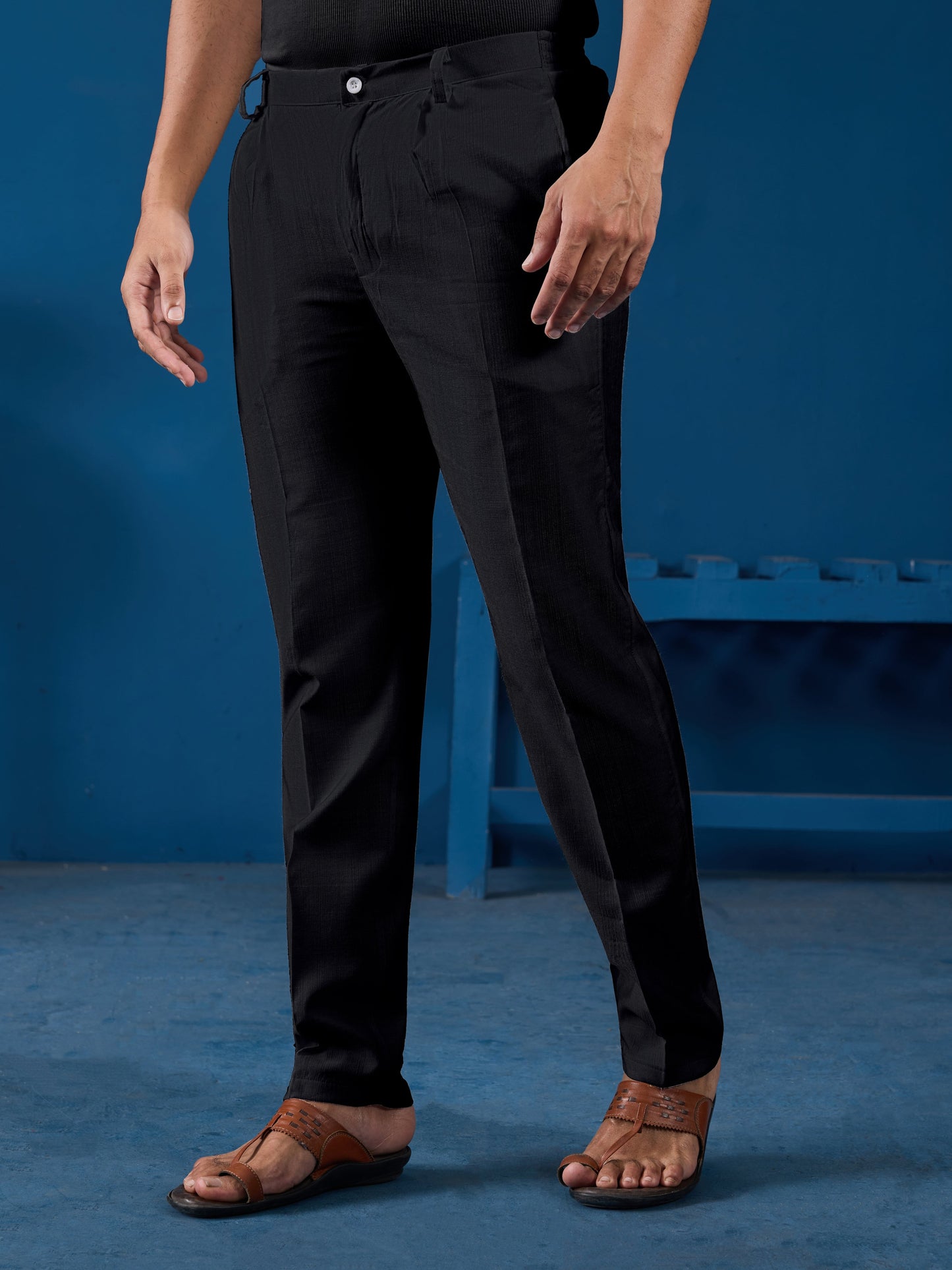 Classy Black Mirror Kurta Pant Wedding Outfit for Mens