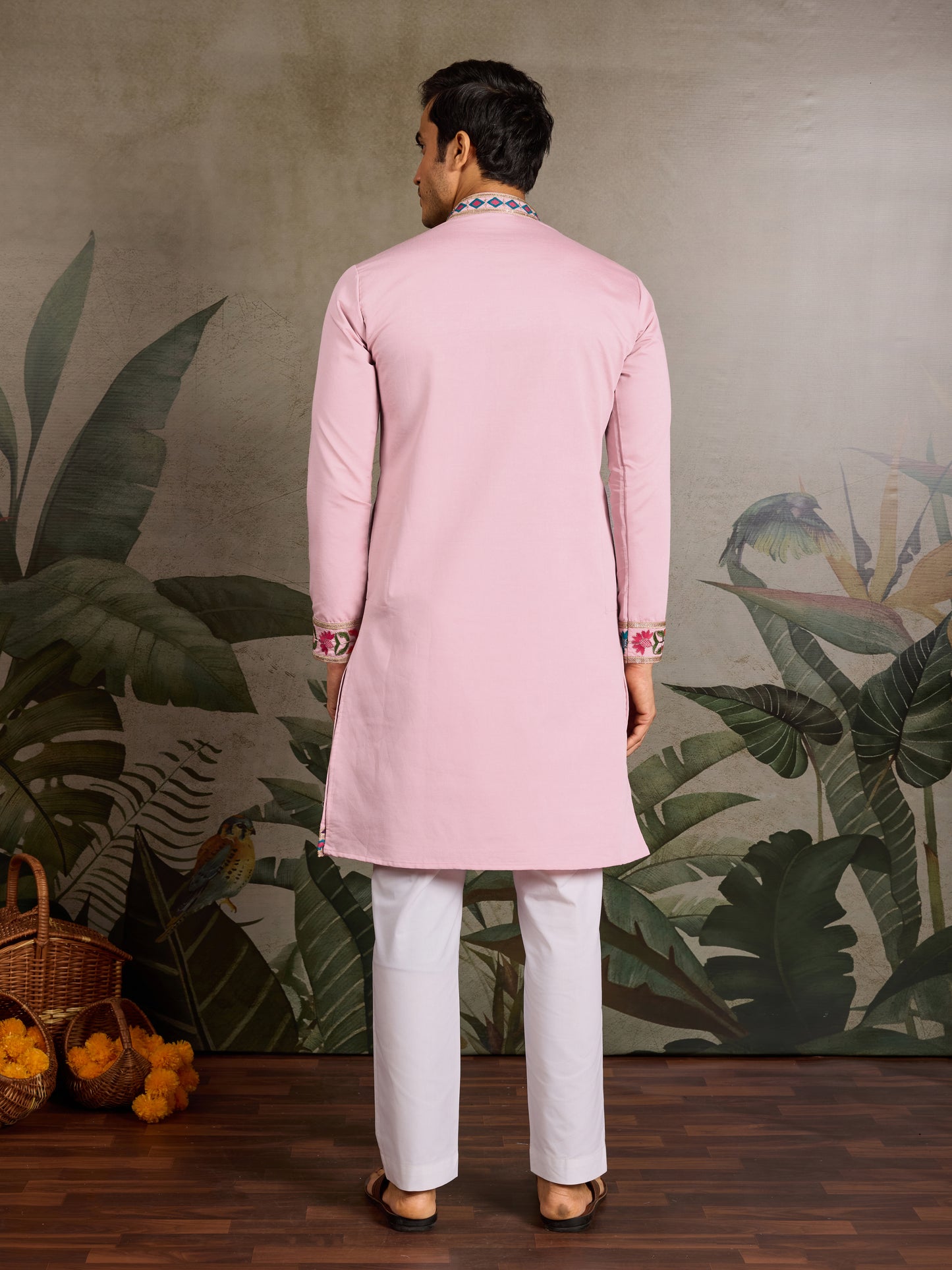 Pink Stylish Traditional Kurta for Mens Wear