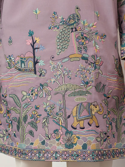 Traditional Purple Wedding Kurta for Mens Wear