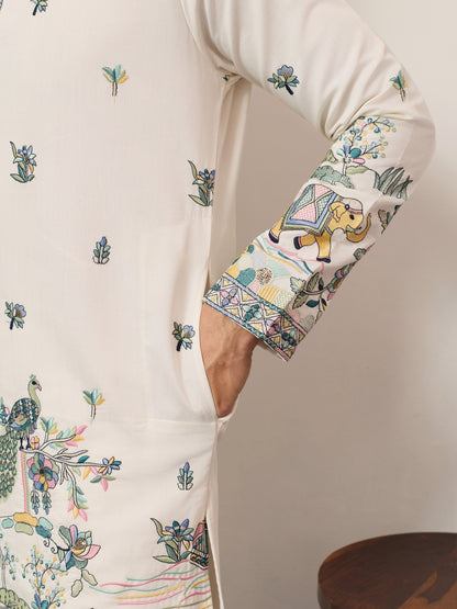 Luxury White Kurta for Indian Wedding Mens Wear