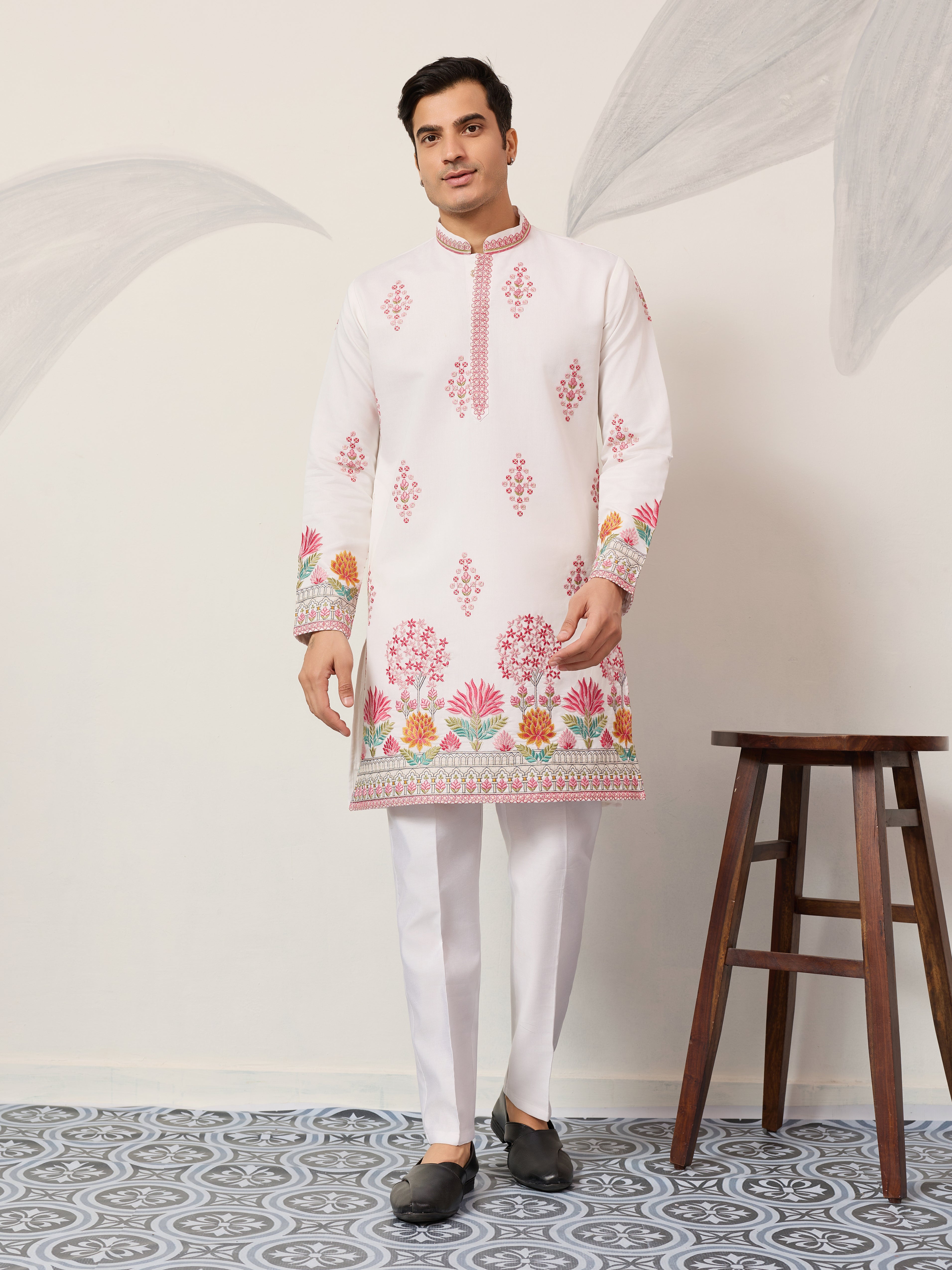 Royal Prince White Kurta Outfit for Mens Wear Collection