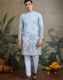Traditional Sky Blue Wedding designer kurta for men
